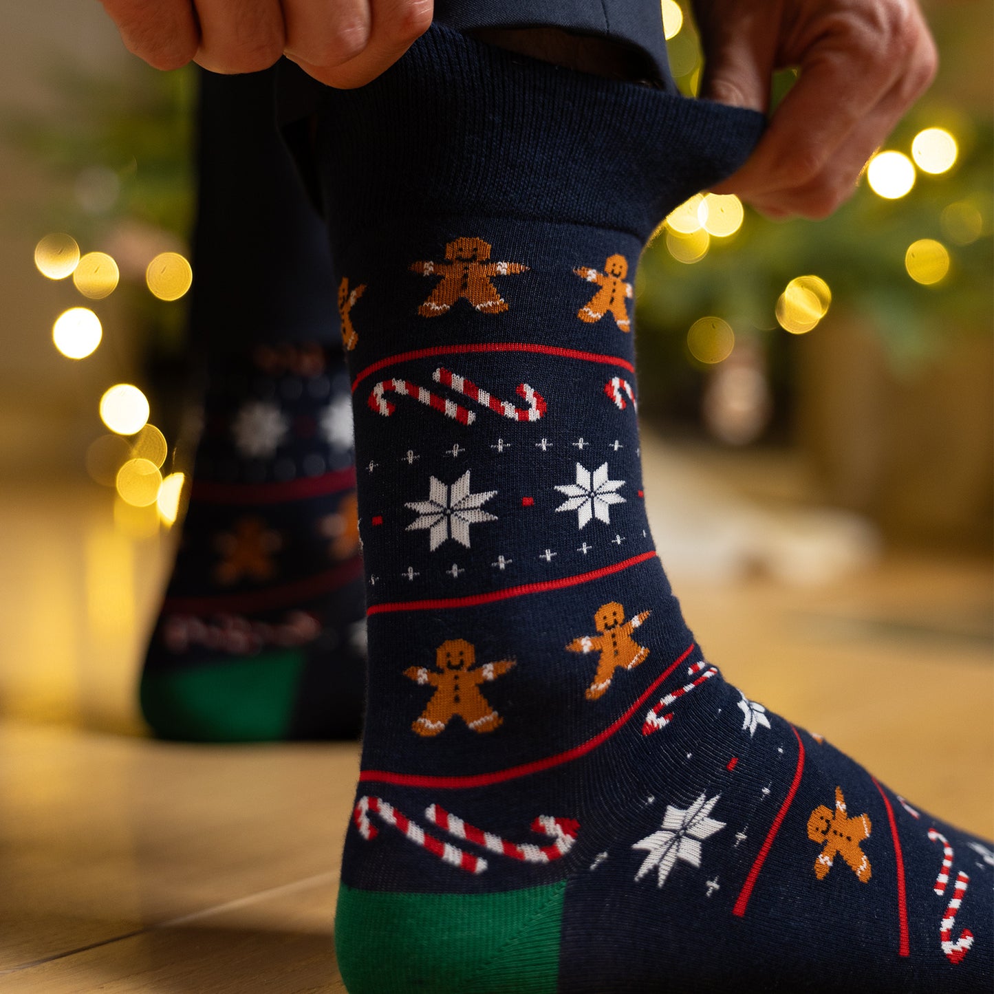 Universalios SOXO imbierinės Kalėdinės kojinės dėžutėje